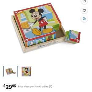 Disney Mickey Mouse Wooden Puzzle Blocks